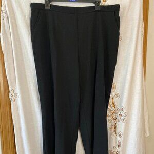 Size 18S Dana Buckman Women's Black Straight Leg Pull On Pant